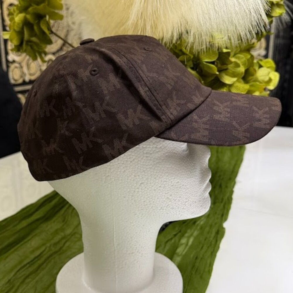 Michael Kors Brown MK Logo Baseball Cap Adjustable OS NWT